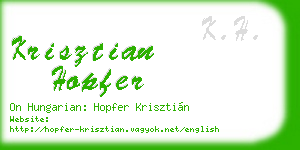 krisztian hopfer business card